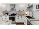 Modern kitchen with white cabinets, granite counters and island at 2488 Elizabeth Ann Ne Ln, Atlanta, GA 30324