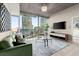 Modern living room with city views and stylish decor at 3324 Peachtree Ne Rd # 1114, Atlanta, GA 30326