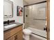 Contemporary bathroom with walk-in shower and modern vanity at 200 Simonton Rd, Lawrenceville, GA 30046