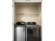 Laundry closet with washer and dryer included at 4860 Longview Run, Decatur, GA 30035