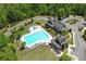 Resort-style pool and clubhouse with spacious deck at 6850 Canyon Creek Way, Cumming, GA 30028