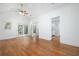 Large bedroom with hardwood floors and private bath access at 1441 Etowah Ne Dr, Atlanta, GA 30319