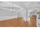 Elegant dining room with hardwood floors and a chandelier at 2105 Rock Ct, Loganville, GA 30052