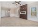 Living room featuring a modern fireplace and carpet at 960 N Grand Nw Ave, Atlanta, GA 30318