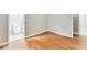 Hardwood floor bedroom with door to bathroom and closet at 2600 Nw Baker Rd, Atlanta, GA 30318