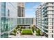 Aerial view of a modern building complex with a landscaped courtyard at 40 12Th Ne St # 1004, Atlanta, GA 30309