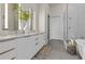 Luxurious bathroom with double vanity and large shower at 40 12Th Ne St # 1004, Atlanta, GA 30309