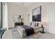 Spacious bedroom with large window and city views at 40 12Th Ne St # 1004, Atlanta, GA 30309