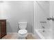 Simple bathroom with a toilet and bathtub at 3335 Pinta Way, Douglasville, GA 30135