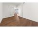 Bedroom with hardwood floors and sliding doors at 1820 Peachtree Nw St # 1909, Atlanta, GA 30309