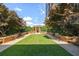 Landscaped courtyard with benches and a gazebo at 1820 Peachtree Nw St # 1909, Atlanta, GA 30309