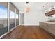 Bright dining area with hardwood floors and city views at 1820 Peachtree Nw St # 1909, Atlanta, GA 30309
