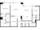Two-bedroom floor plan featuring a living room, kitchen, and two bathrooms at 1820 Peachtree Nw St # 1909, Atlanta, GA 30309