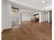 Open concept living area with hardwood floors and kitchen at 1820 Peachtree Nw St # 1909, Atlanta, GA 30309