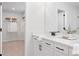 Bathroom with double vanity and walk-in closet at 1028 Rose Dr, Marietta, GA 30060