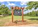 The decorative sign welcomes guests to Bear Creek with its inviting wooden frame at 1257 Pj East Rd, Covington, GA 30014