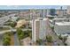 Aerial view of the apartment complex showcasing the surrounding urban landscape and highway access at 215 Piedmont Ne Ave # 708, Atlanta, GA 30308