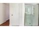 Clean bathroom with shower and tiled floor at 673 Windsor Sw St, Atlanta, GA 30310