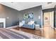 Primary bedroom with gray walls and a comfortable couch at 673 Windsor Sw St, Atlanta, GA 30310