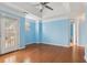 Main bedroom with hardwood floors and ensuite bathroom at 577 Reed Se St, Atlanta, GA 30312