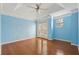 Main bedroom with hardwood floors and private balcony at 577 Reed Se St, Atlanta, GA 30312