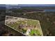 Aerial view showing home's location on a 5.17-acre lot at 3505 Moss Landing Rd, Acworth, GA 30102