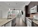 Modern kitchen with stainless steel appliances and a view of the city at 1080 Peachtree Ne St # 804, Atlanta, GA 30309