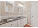 Bathroom with granite countertops, double sinks, and white cabinets at 2035 Walnut Creek Xing, Alpharetta, GA 30005