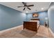 Basement bedroom with wood flooring and ceiling fan at 2035 Walnut Creek Xing, Alpharetta, GA 30005