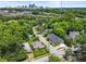 Aerial view of a residential neighborhood with tree-lined streets and city skyline in the background at 261 Fletcher Sw St, Atlanta, GA 30315