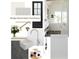 Farmhouse style laundry room design board with black door at 261 Fletcher Sw St, Atlanta, GA 30315