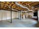 Unfinished basement with ductwork, water heater, and storage area at , Tucker, GA 30084