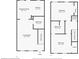 Combined floor plans of first and second floors featuring living spaces and bedrooms at 245 Winding River Dr # E, Atlanta, GA 30350