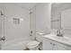 Bathroom with subway tile shower and modern vanity at 1271 Lorenzo Sw Dr, Atlanta, GA 30310