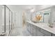 Elegant bathroom with double vanity and large walk-in shower at 2044 Garvin Rd, Acworth, GA 30101