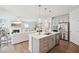 Modern kitchen with stainless steel appliances and an island at 2044 Garvin Rd, Acworth, GA 30101