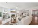 Spacious living room with fireplace, large TV, and comfortable seating at 2044 Garvin Rd, Acworth, GA 30101