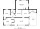 Layout of a home featuring living room, kitchen, dining room, three bedrooms, bathroom, and utility room at 3418 Longleaf Dr, Decatur, GA 30032