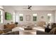 Open living area with large windows and ample seating at 225 Mayfair Ct, Alpharetta, GA 30009