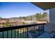 Balcony overlooking beautifully landscaped grounds and residential neighborhood at 1800 Clairmont Lk # 413, Decatur, GA 30033