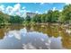 Pond with a gazebo in a community setting with trees, grass and reflections of the sky on the water at 1800 Clairmont Lk # 413, Decatur, GA 30033