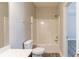Clean bathroom with shower/tub combo and wood vanity at 551 Garden View Ct, Lawrenceville, GA 30046