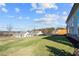 Spacious backyard with grassy lawn and views of neighboring homes at 2615 Yellowstone Farm Dr, Cumming, GA 30028