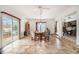 Casual dining area with tiled floor and sliding doors at 546 Paden Dr, Lawrenceville, GA 30044