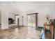 Sunroom with tiled floor, sliding doors and view of backyard at 546 Paden Dr, Lawrenceville, GA 30044