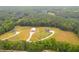 Aerial view showing a house, barn, and expansive property at 350 Taylor Path, Dallas, GA 30157