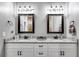 Double vanity bathroom with granite countertops and mirrors at 350 Taylor Path, Dallas, GA 30157