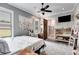Bedroom with large bed, ceiling fan, and window at 350 Taylor Path, Dallas, GA 30157