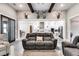 Open living area showcasing a view of the kitchen and access to the backyard at 350 Taylor Path, Dallas, GA 30157