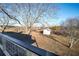 View from deck showcases expansive backyard and shed at , Loganville, GA 30052